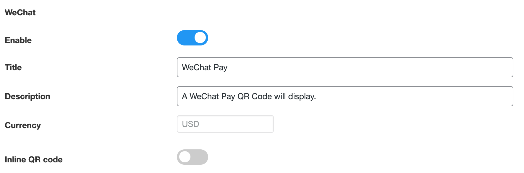 WeChat Pay for WooCommerce Settings